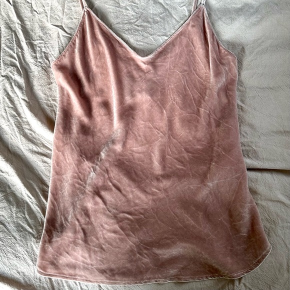 Reformation Duchess Blush Pink Velvet Tank Top - Picture 5 of 9